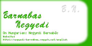 barnabas negyedi business card
